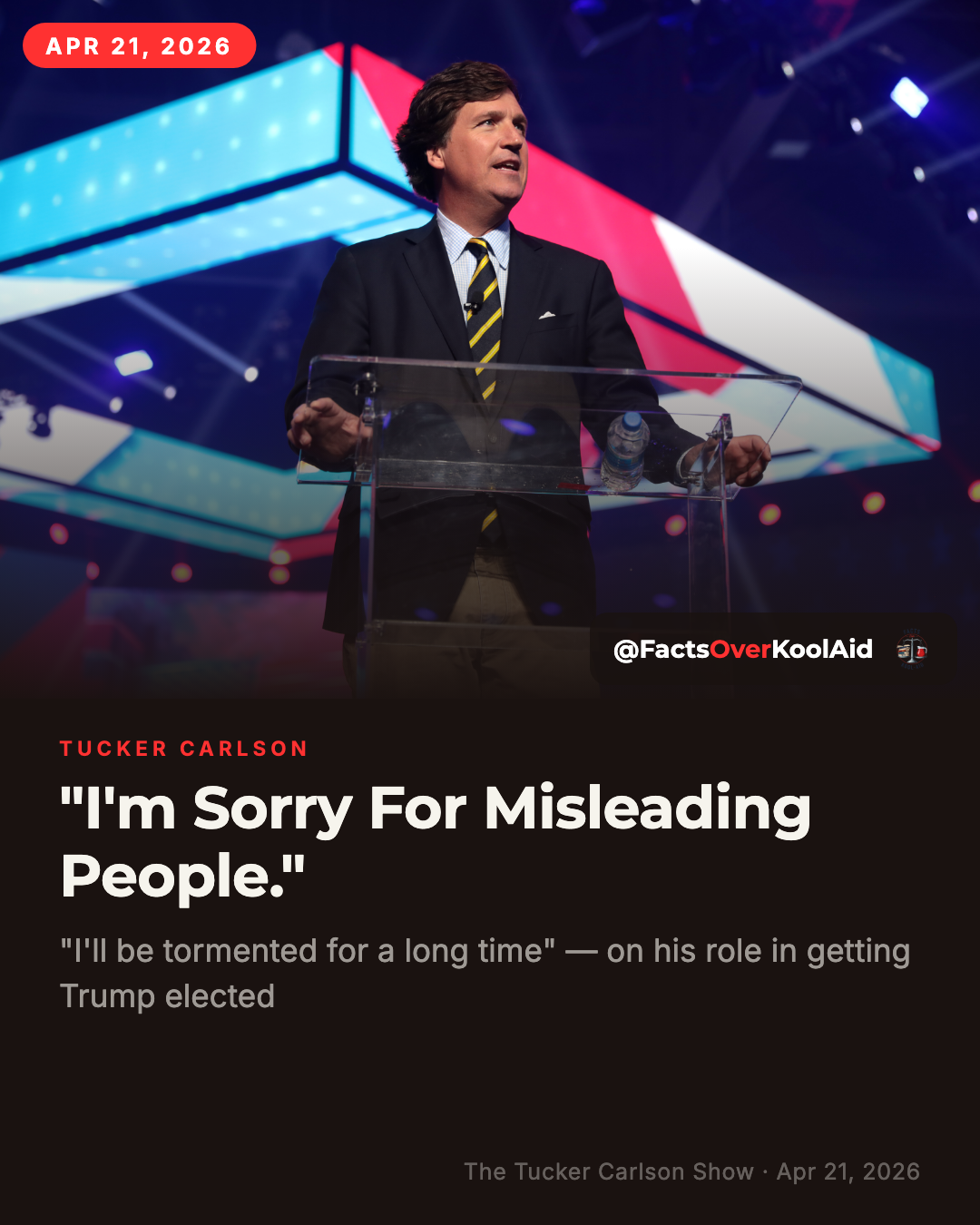 "I'm Sorry For Misleading People."