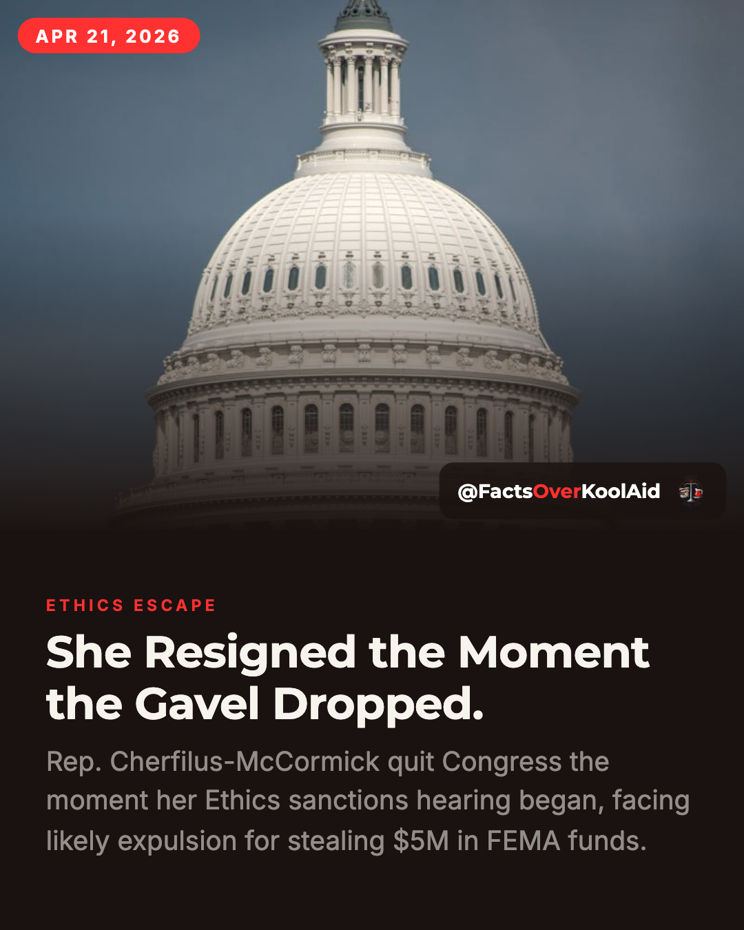 She Resigned the Moment the Gavel Dropped.