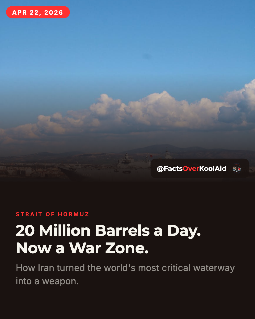 20 Million Barrels a Day. Now a War Zone.